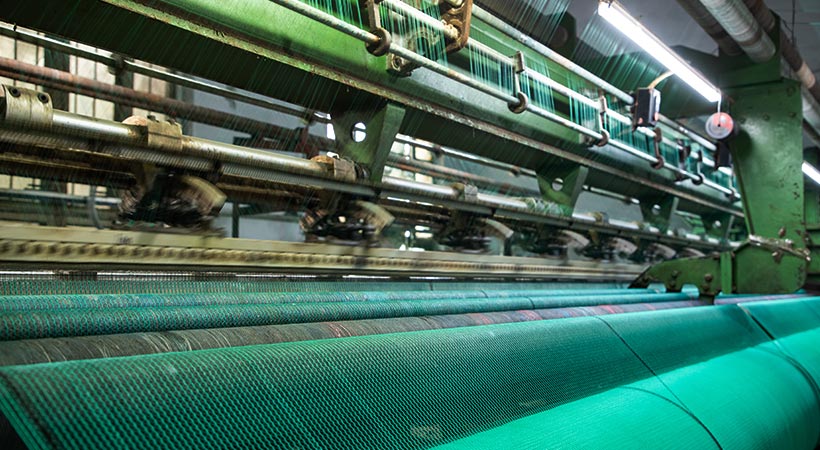 Netting machine is working