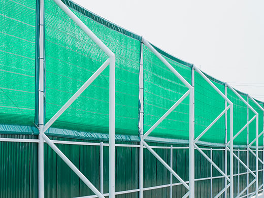 Windbreak net in the field