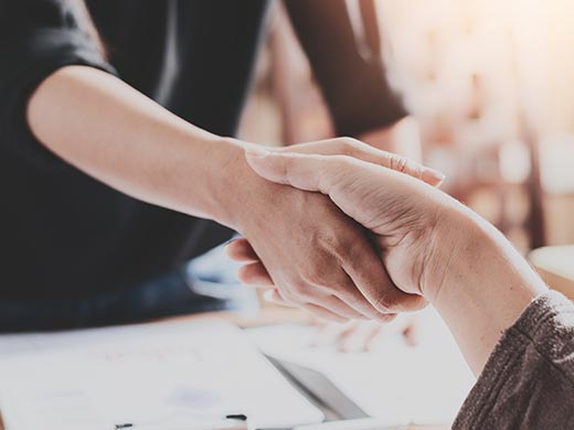 A friendly handshake